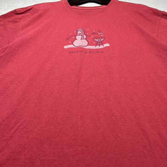 Life Is Good Chill Snowman Red Short Sleeve Men’s Size. XL - Picture 2 of 12